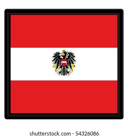 Flag of Austria with black frame
