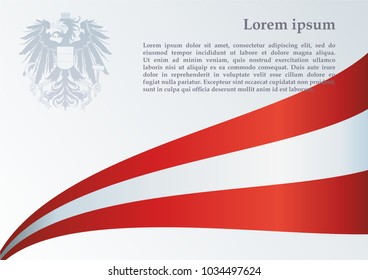 Flag of Austria, Bright, colorful vector illustration
