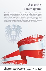 Flag of Austria, Bright, colorful vector illustration