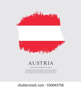 Flag of Austria, brush stroke background