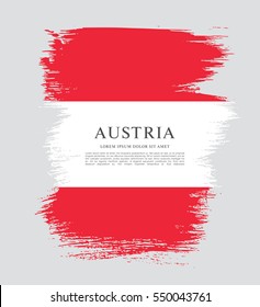 Flag of Austria, brush stroke background