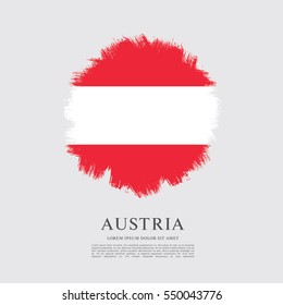 Flag of Austria, brush stroke background