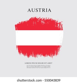 Flag of Austria, brush stroke background