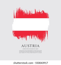 Flag of Austria, brush stroke background