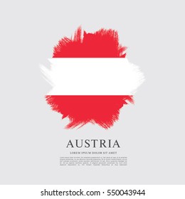 Flag of Austria, brush stroke background