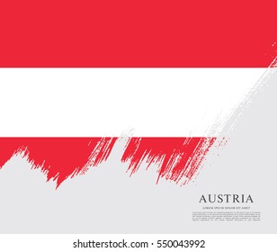 Flag of Austria, brush stroke background