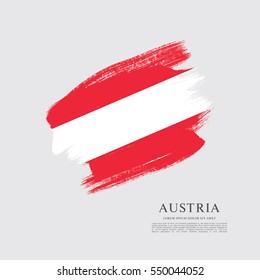 Flag of Austria, brush stroke background