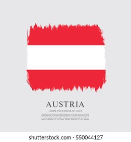 Flag of Austria, brush stroke background