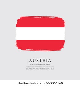 Flag of Austria, brush stroke background