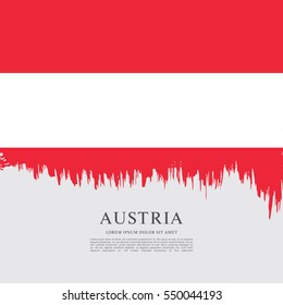 Flag of Austria, brush stroke background