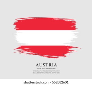 Flag of Austria, brush stroke background