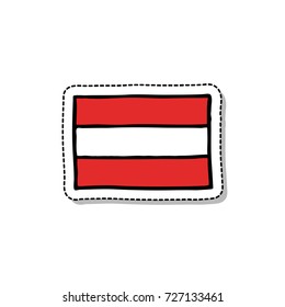 Flag of Austria doodle icon