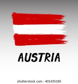 Flag Of Austria - Grunge