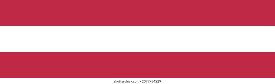 The flag of Austria. Flag icon. Standard color. A long banner. Computer illustration. Digital illustration. Vector illustration.