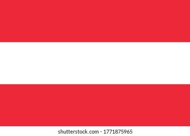 Flag of Austria, National Republic of Austria flag, The capital city is Vienna.