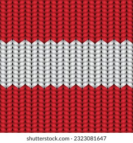 Flag of Austria on a braided rop.
