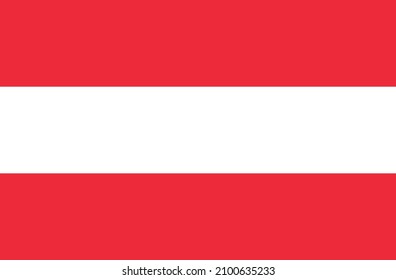 Flag of Austria on white background. National flag of the European country Austria. flat style.