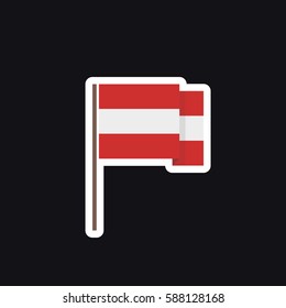 flag of Austria, sticker. vector illustration