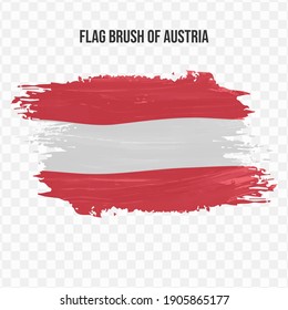 Flag Of Austria in texture brush  with transparent background, vector illustration in eps file