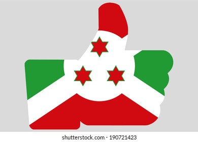 The flag of Austria in a Thumbs Up Icon