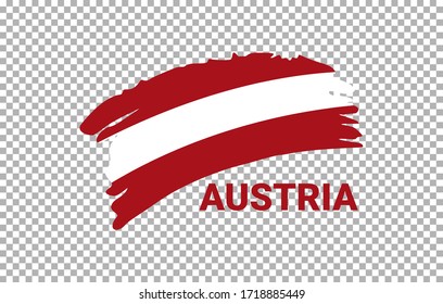 Flag of Austria with transparent background
