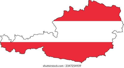 Flag of Austria vector illustration.