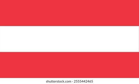 Flag of Austria Vector illustration.