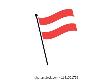 Flag of Austria vector illustration, Austria flag icon vector