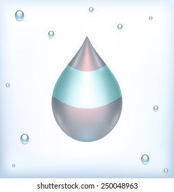Flag of Austria water drop