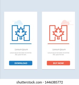 Flag, Autumn, Canada, Leaf  Blue and Red Download and Buy Now web Widget Card Template
