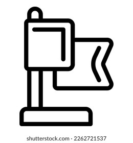Indicador del vector de contorno de icono de asignación. Premio de la copa. Ganancia exitosa