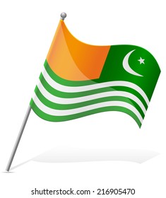 flag of Azad Kashmir vector illustration isolated on white background