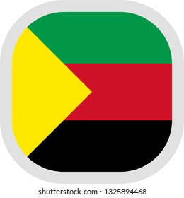 Flag of Azavad. Rounded square icon on white background, vector illustration.