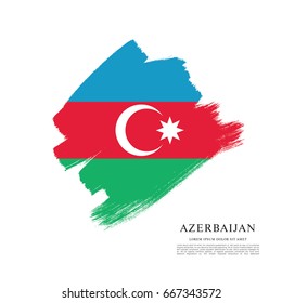 Flag of Azerbaijan, brush stroke background