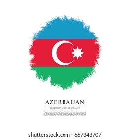Flag of Azerbaijan, brush stroke background