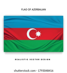 Bandera de Azerbaiyán - Diseño vectorial realista