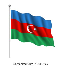 Flag of Azerbaijan, vector illustration