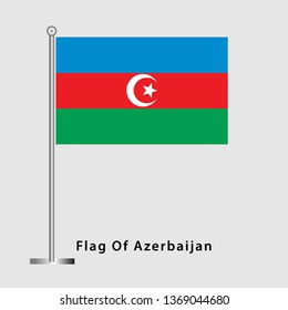 flag of Azerbaijan - vector illustration