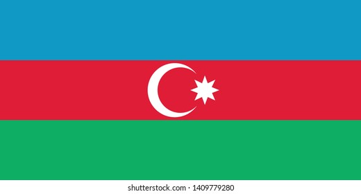 Flag of Azerbaijan vector illustration