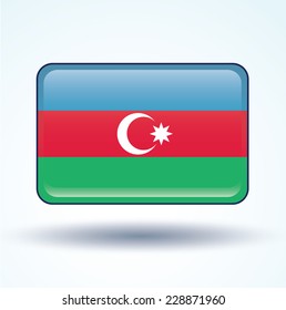 Flag of Azerbaijan, vector illustration