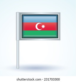 Flag of Azerbaijan, vector illustration