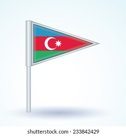 Flag of Azerbaijan, vector illustration