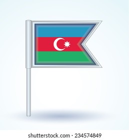 Flag of Azerbaijan, vector illustration