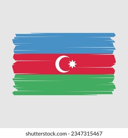 Indicador vectorial de la bandera de Azerbaiyán