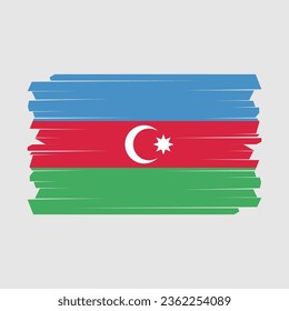 Flag of Azerbaijan Vector Illustration