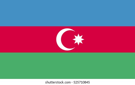 Flag of Azerbaijan vector illustration
