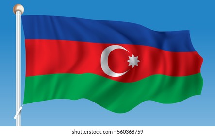 Flag of Azerbaijan - vector illustration