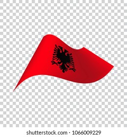 Flag of Azerbaijan. A wavy flag. Icon. Isolated Vector Illustration.