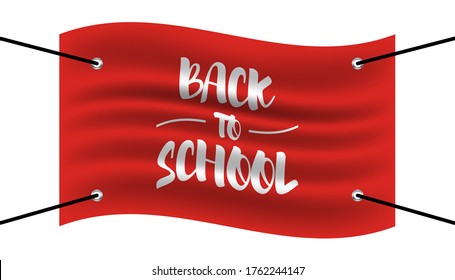 Flag of back to school background template.
