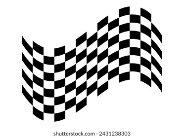Flag background with black and white checkering.